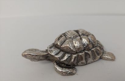 Sterling silver turtle, Minerve hallmark,...