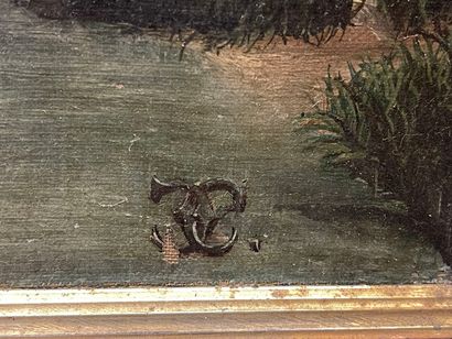 Ecole Française XIXème 
Les ruines du vieux...