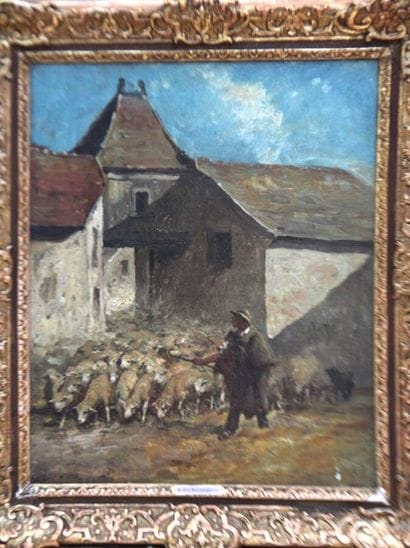 VILLEFROY, le berger, huile sur toile 62...
