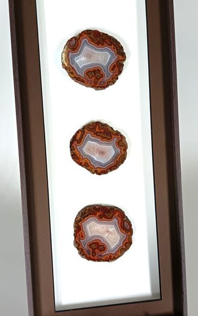 Beautiful set of 3 highly selected agates...