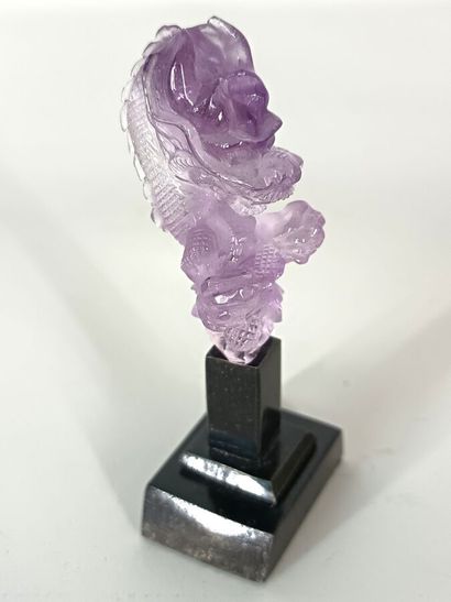Amethyst dragon 
This finely chased, evenly...