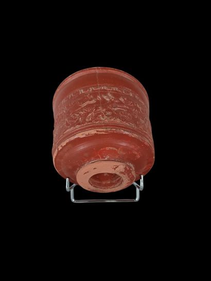 Bowl in Sigillia with hunting decor (lynx,...