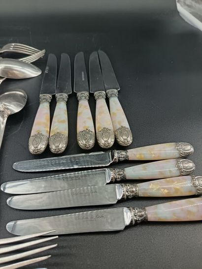 Set of miscellaneous flatware including:
6...