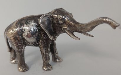 Elephant in sterling silver, Minerve hallmark,...