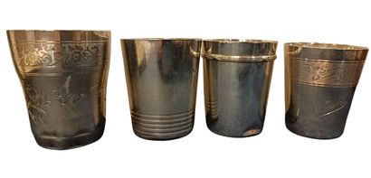 4 Minerve hallmarked silver kettledrums,...