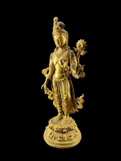 CHINA - Sino Tibetan work, Avalokiteshvara...
