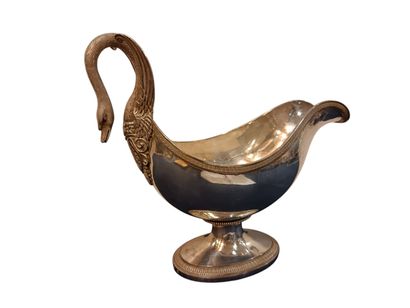 Sauce boat in silver, old-age hallmark ?,...