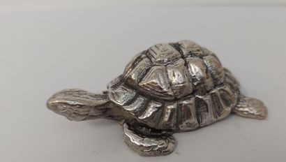 Sterling silver turtle, Minerve hallmark,...