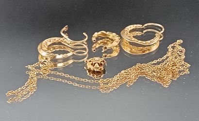Lot de bijoux en or jaune 18k 750/°. 5,9...