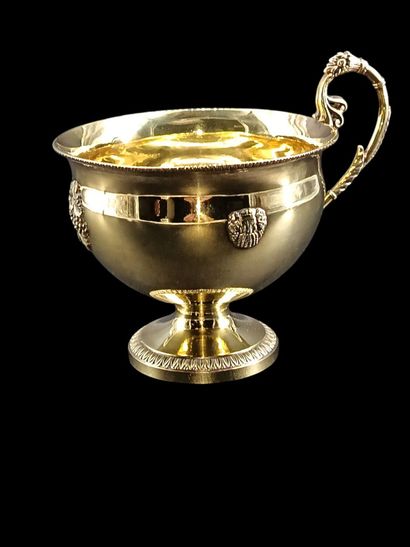 CARDEILHAC silver coffee pot with floral...