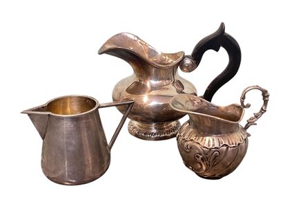 3 petits pots à crème en argent 925/° dont...