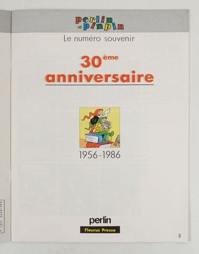 PERLIN ET PINPIN. Numéro souvenir 30e anniversaire...