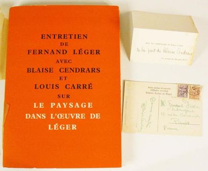 LEGER (Fernand) & CENDRARS (Blaise)
Entretien...