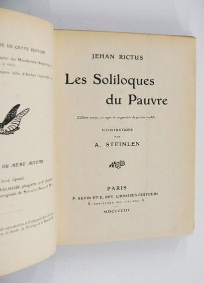 STEINLEN (Théophile Alexandre) & JEHAN RICTUS...