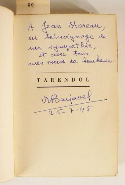 BARJAVEL (René)
Tarendol. Paris, Denoël,...