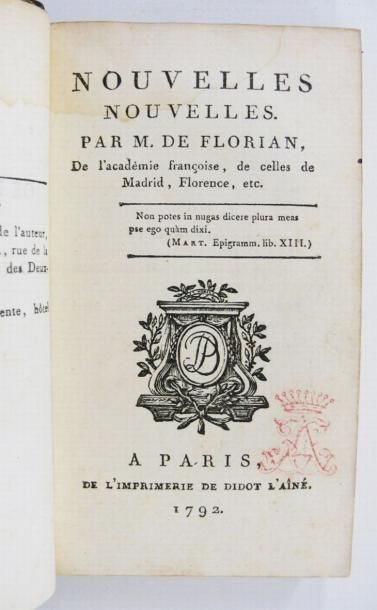 FLORIAN
Nouvelles nouvelles. Paris, Didot,...
