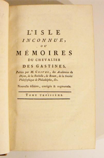 GRIVEL
L'Isle inconnue, ou Mémoires du Chevalier...