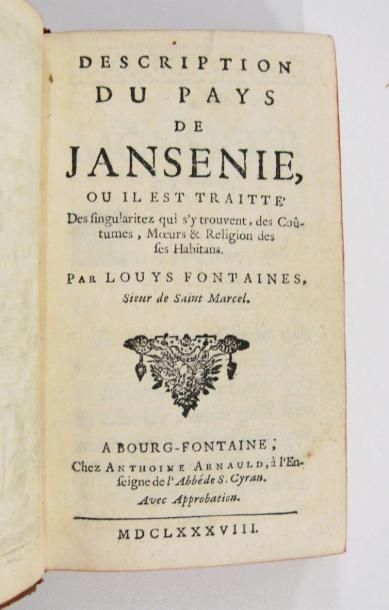 Jansénisme [ZACHARIE de LISIEUX]. Description...