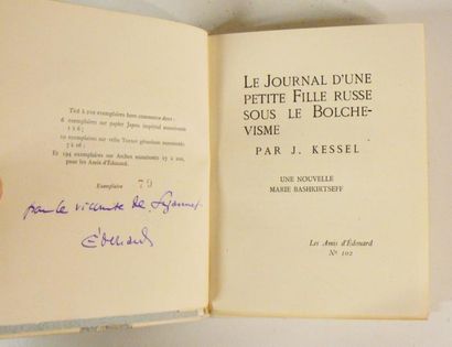 KESSEL (Joseph)
Le Journal d'une petite fille...