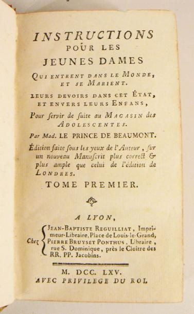 LEPRINCE DE BEAUMONT (Jeanne-Marie)
Instructions...