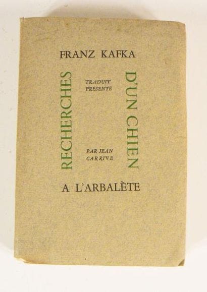 Surréalisme - KAFKA (Franz). Recherches d'un...