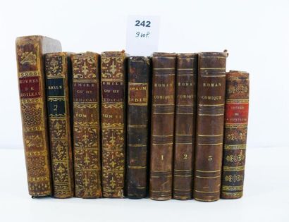 LOT 9 volumes. BOILEAU. Oeuvres. Paris, 1780....