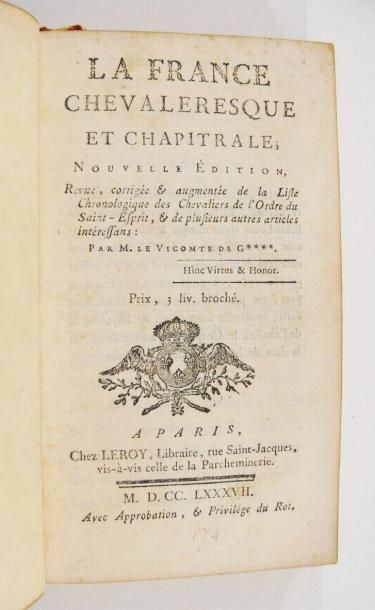 [GABRIELLY (vicomte de)]
La France chevaleresque...