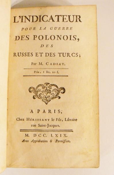 [LOUIS XVI]. L'Indicateur pour la guerre...