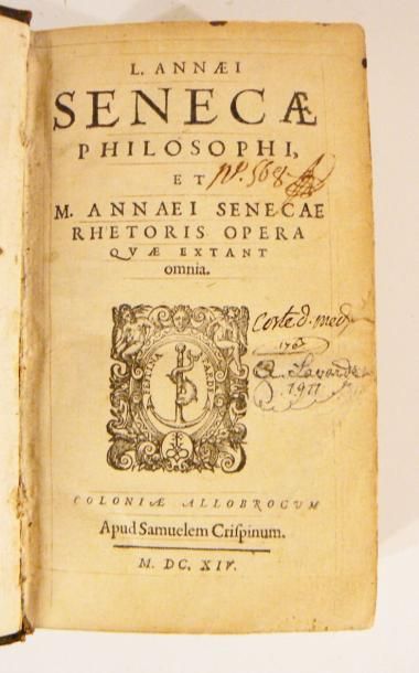 SENEQUE
L. Annaei Senecae philosophi, et...