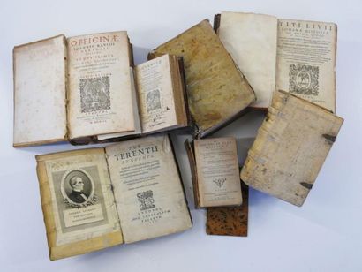 LOT. 7 volumes: PUB. TERENTII ennuchus, latinè...