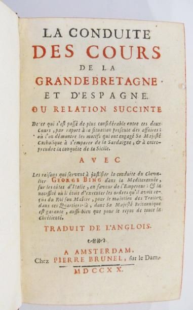 ANONYME
La conduite des cours de la Grande-Bretagne...