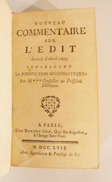[Droit - JOUSSE (Daniel)]. Nouveau commentaire...