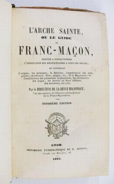Franc-maçonnerie - [CHERPIN (Joannès)]. L'arche...