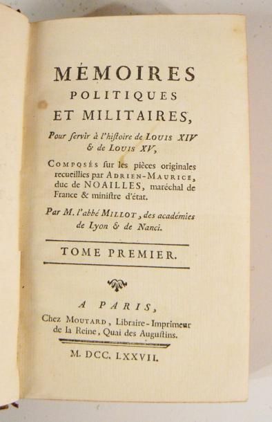 MILLOT (Cl.-Fr.-X., abbé)
Mémoires politiques...