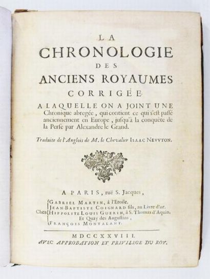 NEWTON (Isaac)
CHRONOLOGIE DES ANCIENS ROYAUMES...