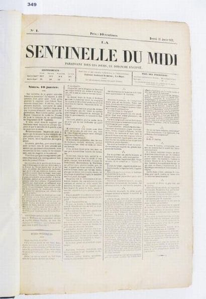 Sentinelle du Midi (La). Numéros 1 à 87....