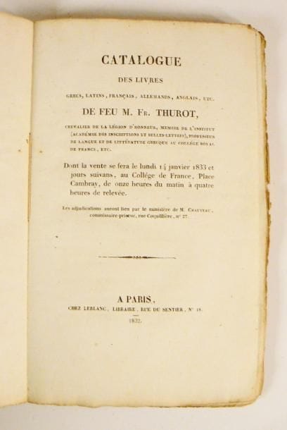 Bibliographie - Catalogue de livres. Catalogue...