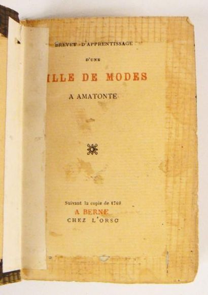 Normandie - [Curiosa]. Brevet d'apprentissage...