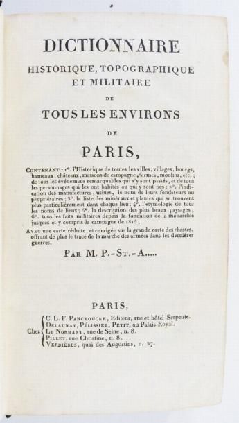 Paris. Dictionnaire historique, topographique...