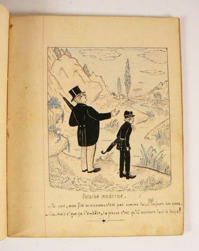 Manuscrit - [MURET (H.)]. Cahier de dessin....