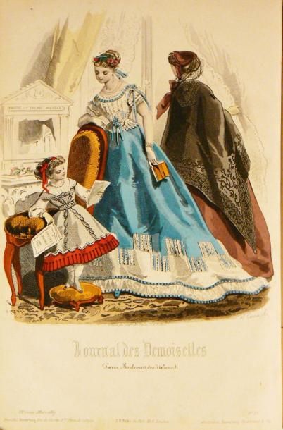 Modes. Journal des demoiselles. Années 1856,...