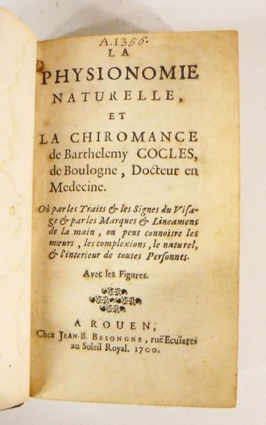 COCLES (Barthélémy della Rocca, dit)
La Physionomie...