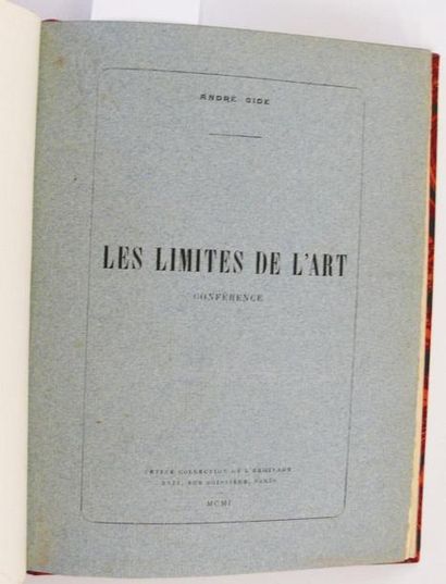 GIDE (André)
Les limites de l'art. Conférence....