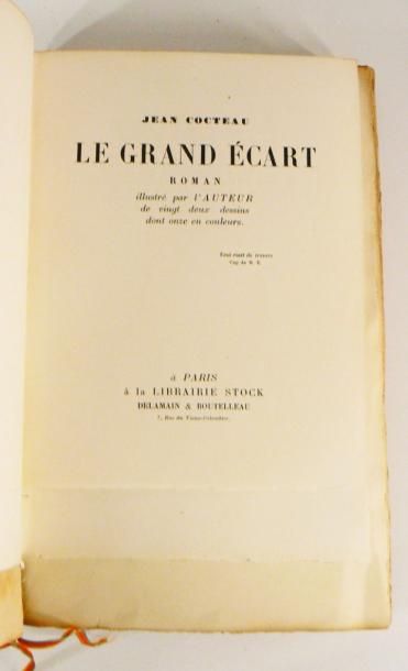 COCTEAU (Jean)
Le Grand Ecart, roman illustré...