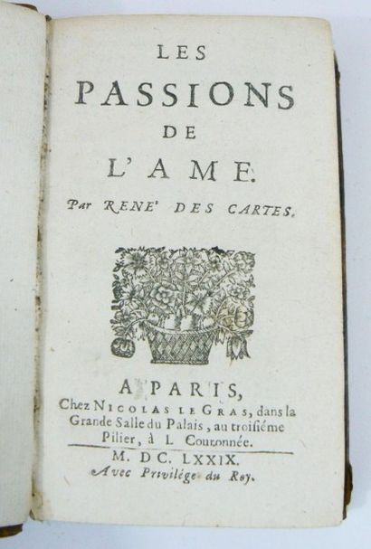 DESCARTES (René)
Les passions de l'âme. Paris,...
