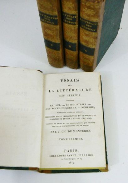 Judaïca - MONTBRON (J. Ch. de)
Essais sur...