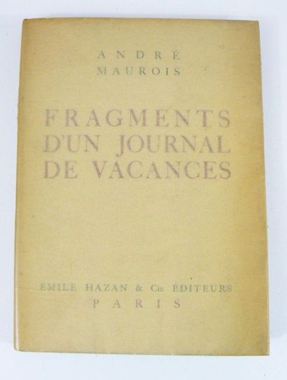 MAUROIS (André)
Fragments d'un journal de...