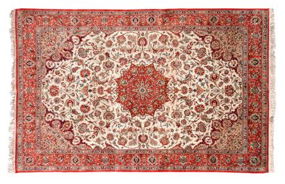 Silk GHOUM carpet (Iran), shah period, mid-20th...
