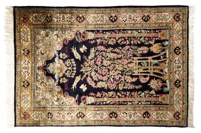 Silk GHOUM carpet (Iran), shah period, mid-20th...