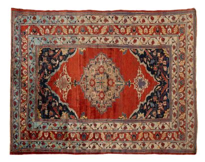 HÉRIZ carpet entirely woven from silk (Persia),...